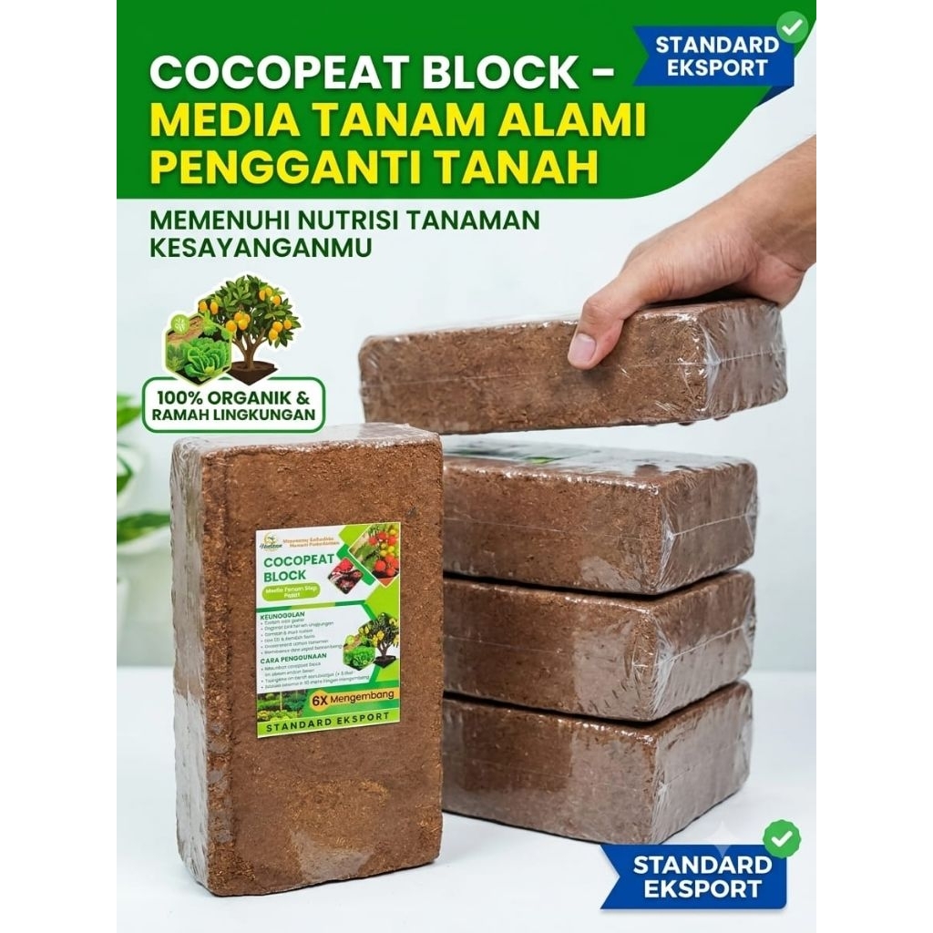 Cocopeat Block / Cocopeat Brick /Media tanam