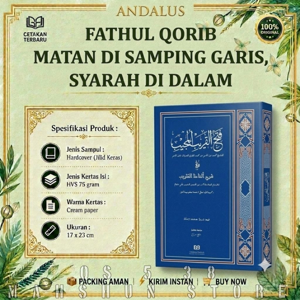 ORIGINAL Kitab FATHUL QORIB Gerbang Andalus Syarah dari mantan Ghoyatut Taqrib, Kitab Kuning kosonga
