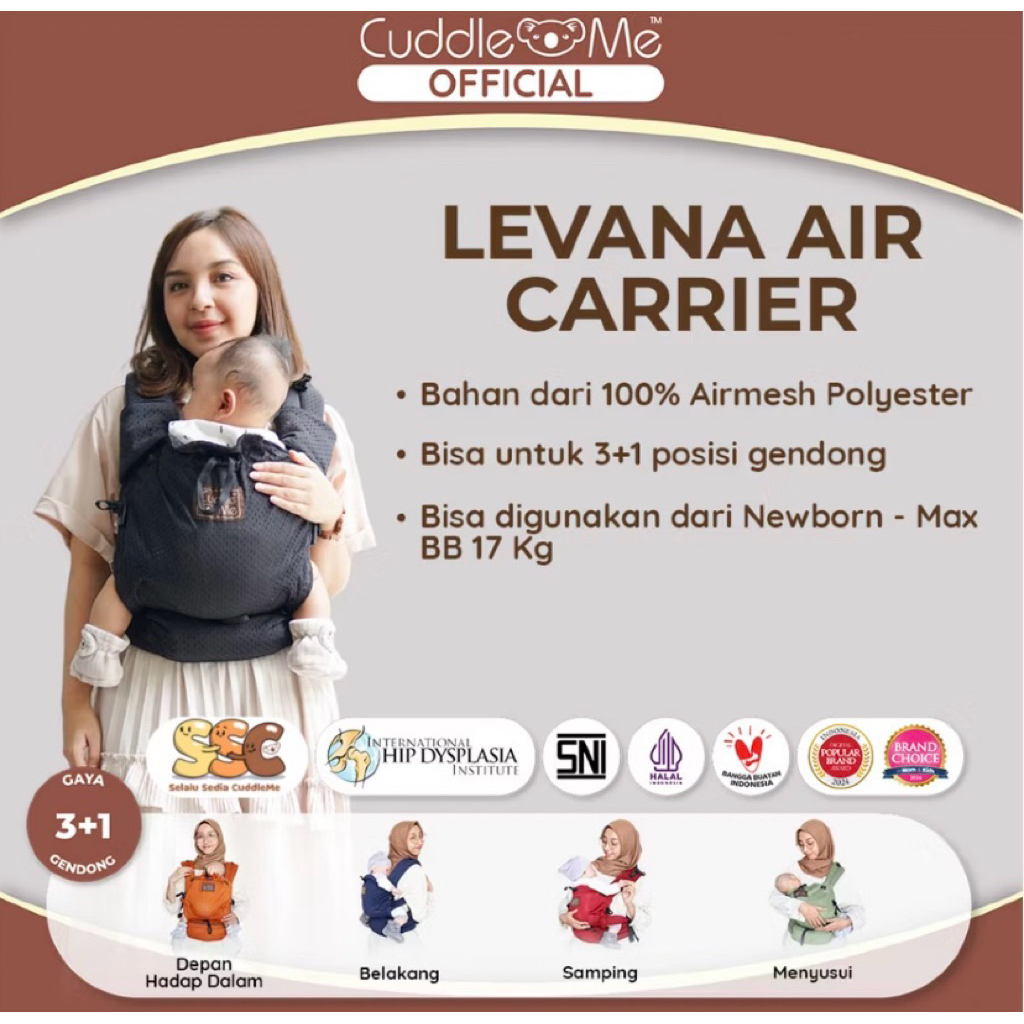 [PRELOVED] Gendongan Bayi - CUDDLEME Levana Air Carrier Gendongan Kanguru SSC M Shape Adjustable