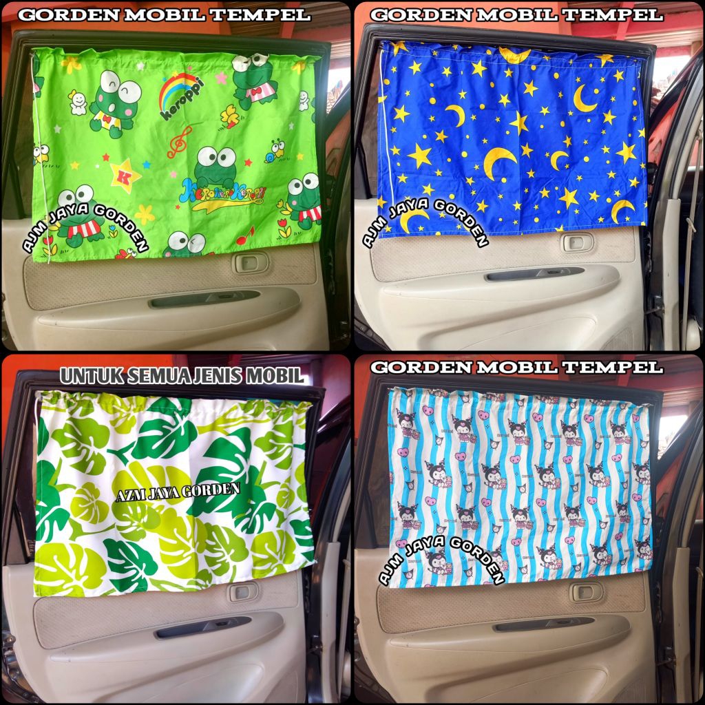 Gorden mobil tempel/Tirai Mobil /Gorden Mobil kaca samping/ tirai mobil Avanza/ Gorden jendela Mobil