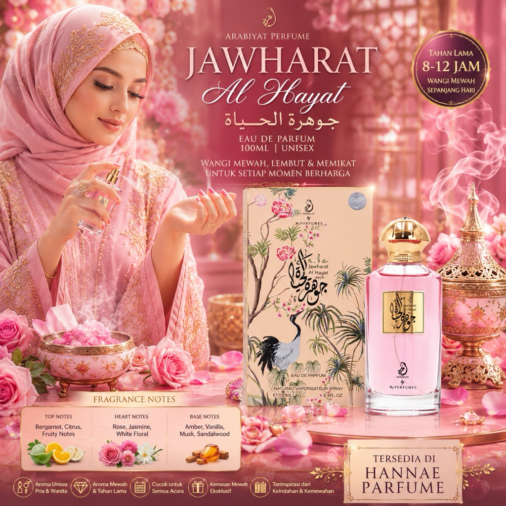 Arabiyat Parfum Jawharat Al Hayat 100ml Spray Unisex Edp Perfume