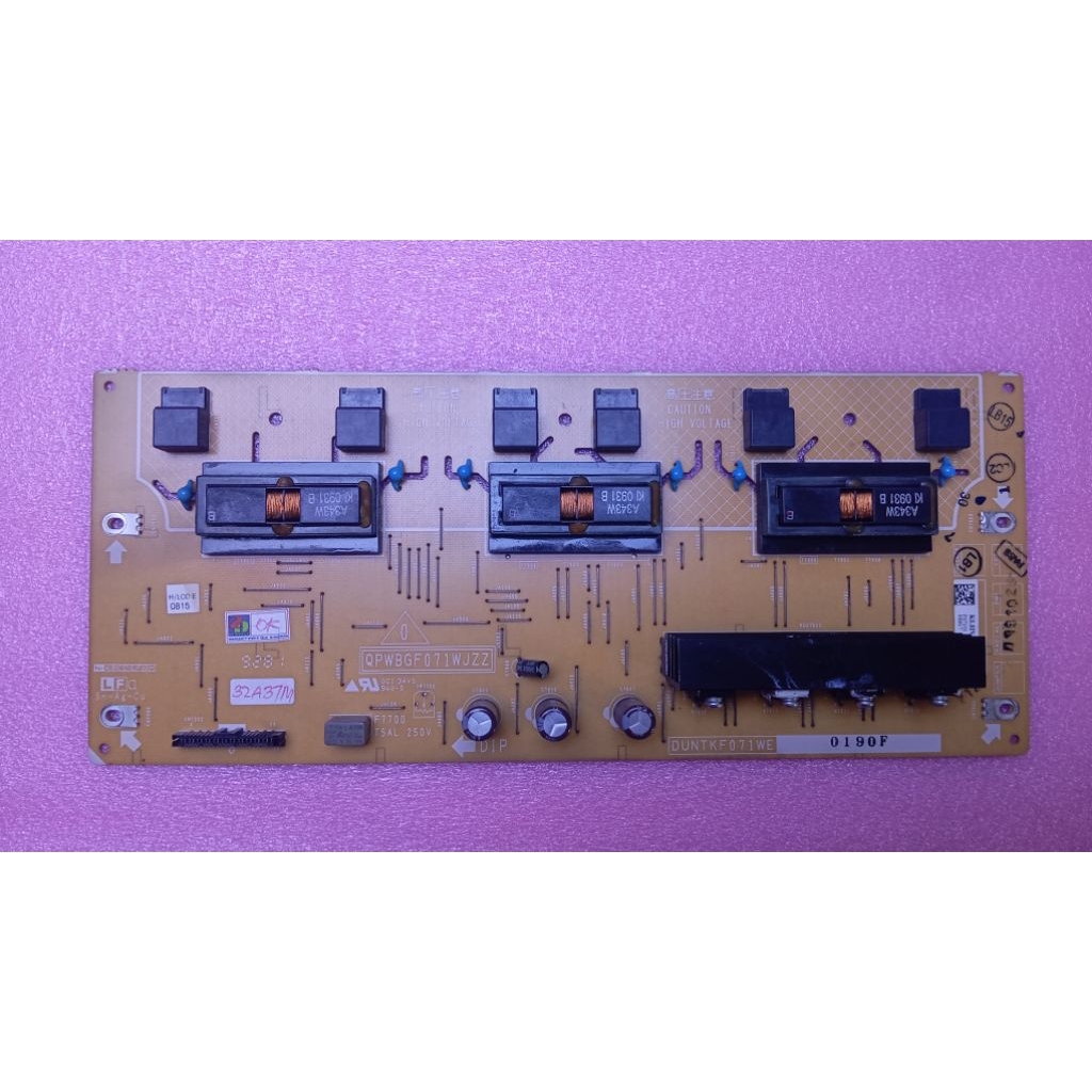 INVERTER LC-32A37M BALAST LCD TV SHARP LC 32A37M INVERTER BACKLIGHT 32A37M DRIVER ORIGINAL