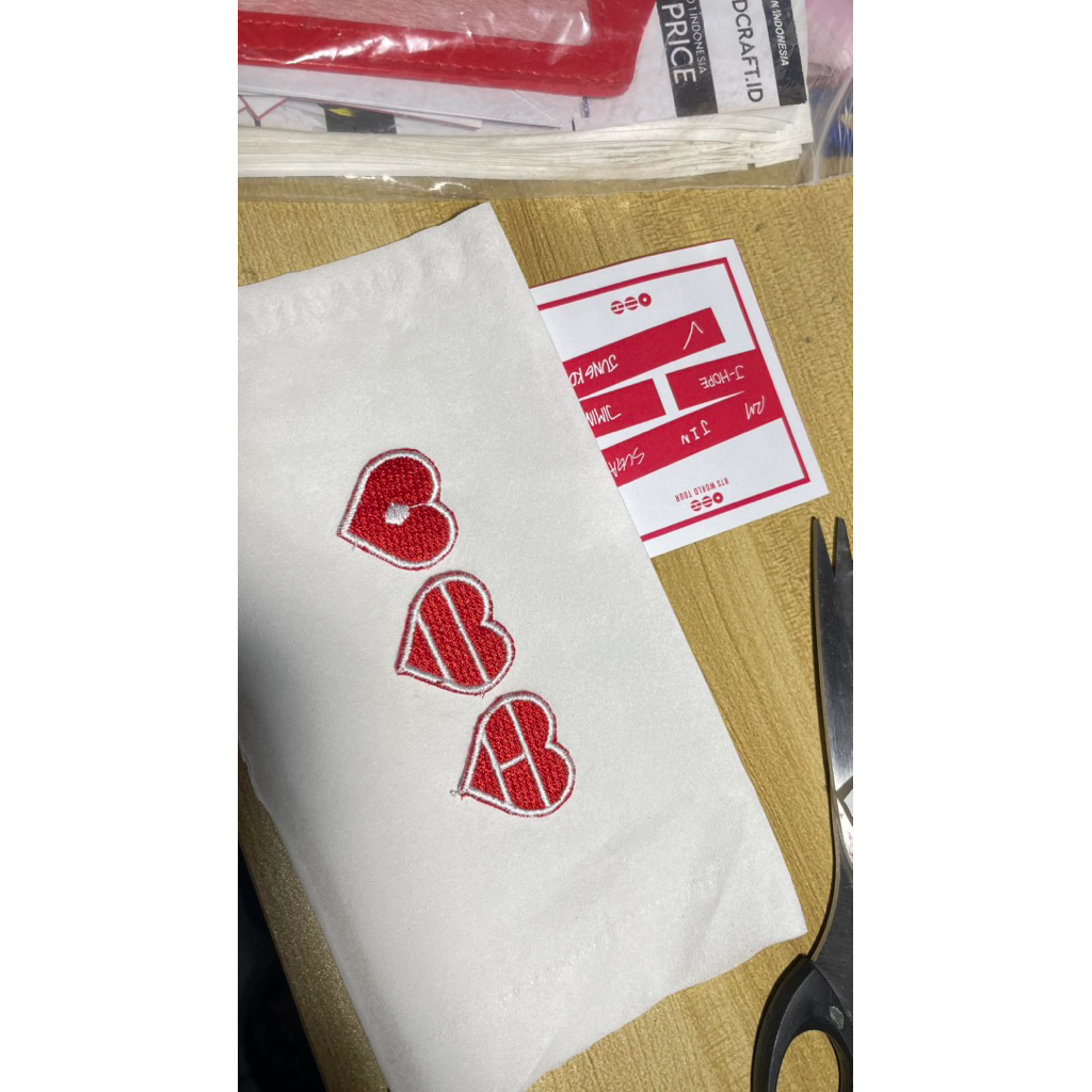 patch love arirang BTS bordir