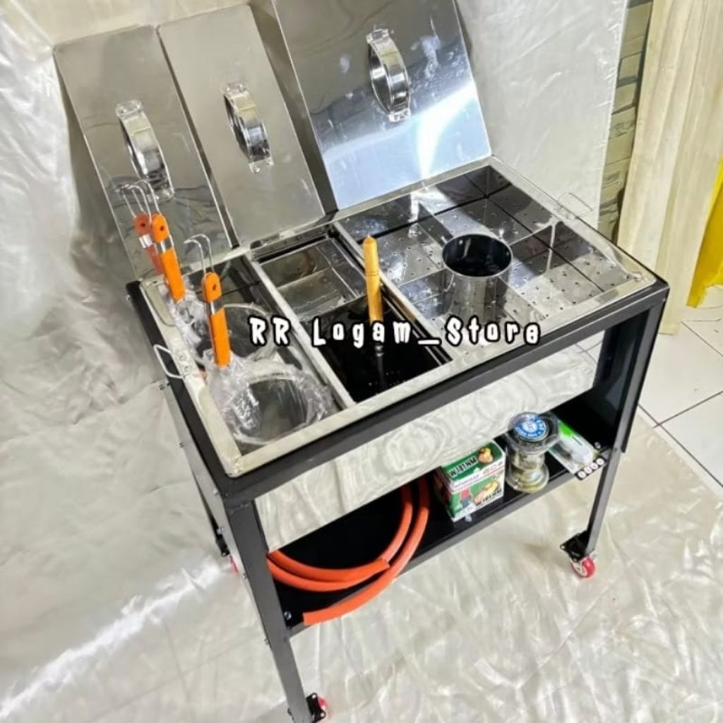 Dandang bakso dan rebusan mie full set ukuran dandang 60x35x22