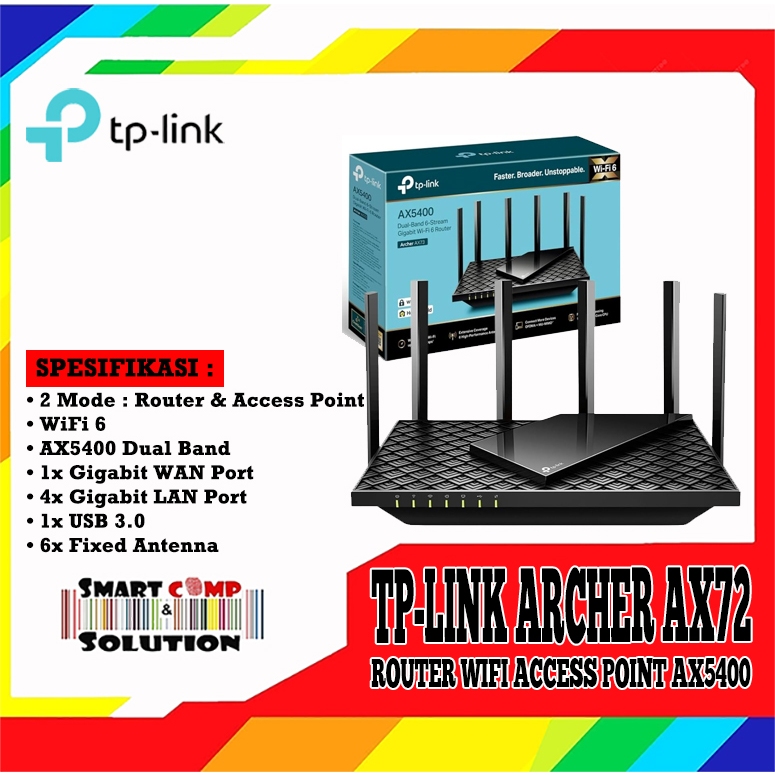 Wirelles Router TPLINK Archer AX72 / AX-72 - TP-LINK AX5400 WiFi Access Point