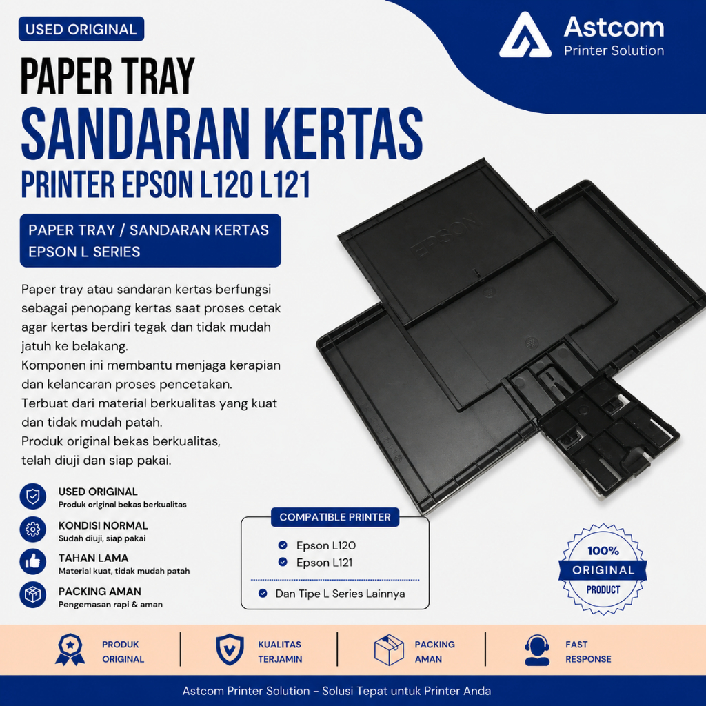 Paper Tray Epson L120 L121 Original Bekas | Sandaran Kertas Printer Epson