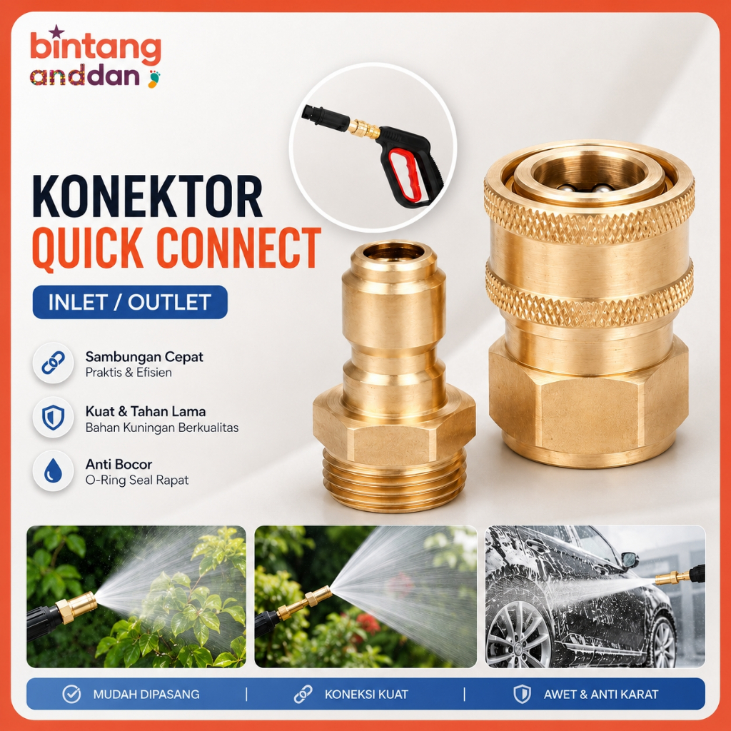 Quick Release Jet Washer 1/4 Quick Release Jet Cleaner Untuk Pressure Washe