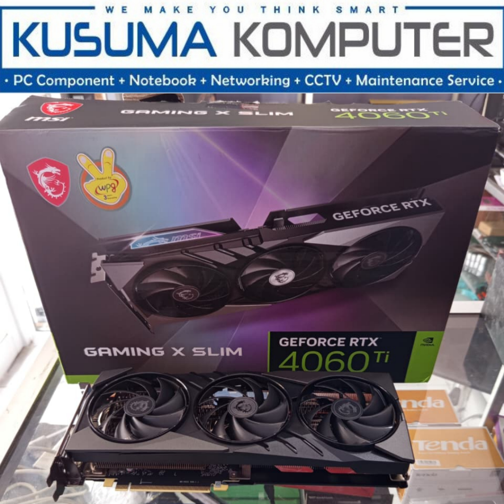 VGA MSI Gaming X Slim RTX 4060Ti 8GB Triple Fan Bekas Garansi 2028
