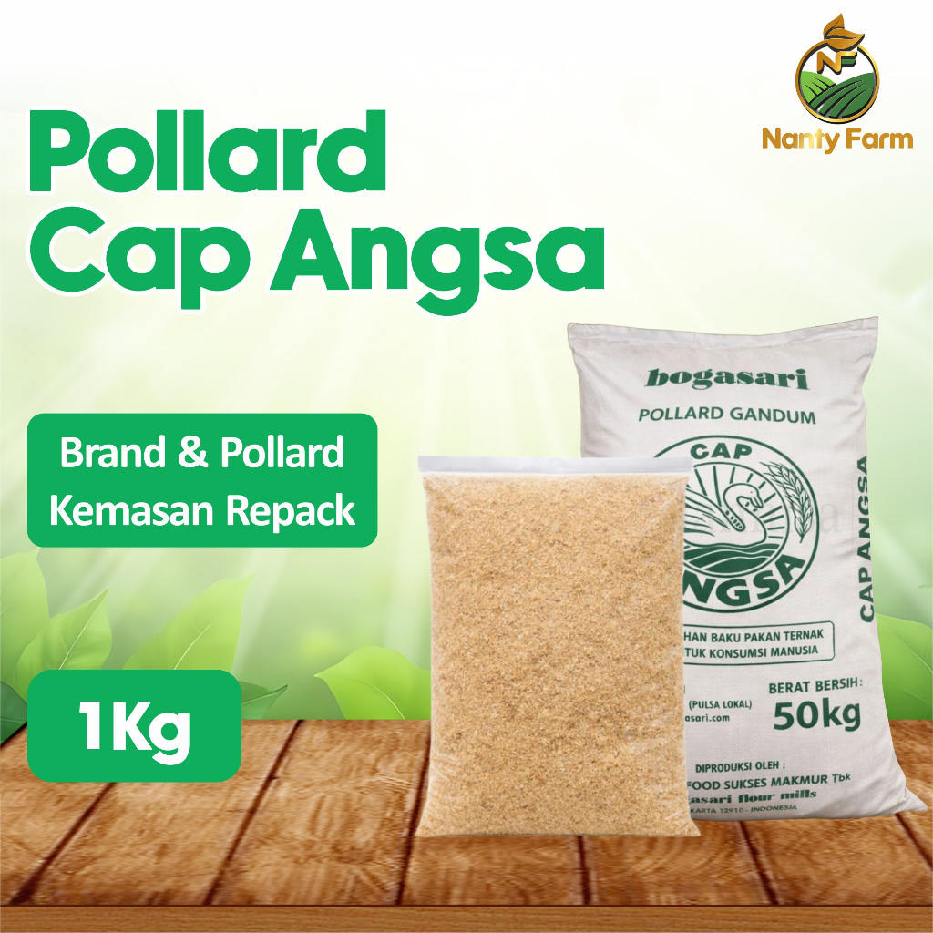 Pollard Cap Angsa Bogasari / Polar Angsa Kemasan Repack 1kg