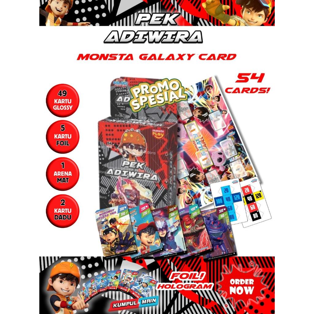 Paket Lengkap Kartu BoBoiBoy Galaxy Card Pek ADIWIRA isi 49 Kartu + 5 Foil + Arena Mat