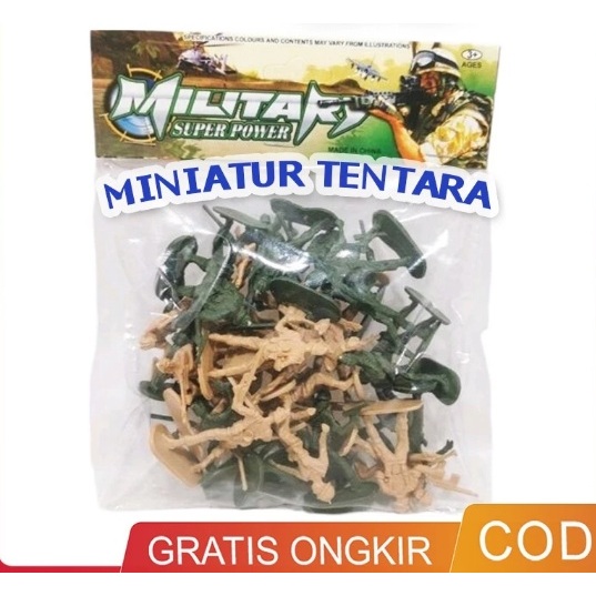 SUNWAYSTORE - Mainan Miniatur Tentara / Mainan Tentara Plastik / Mainan Militer Kemasan Plastik