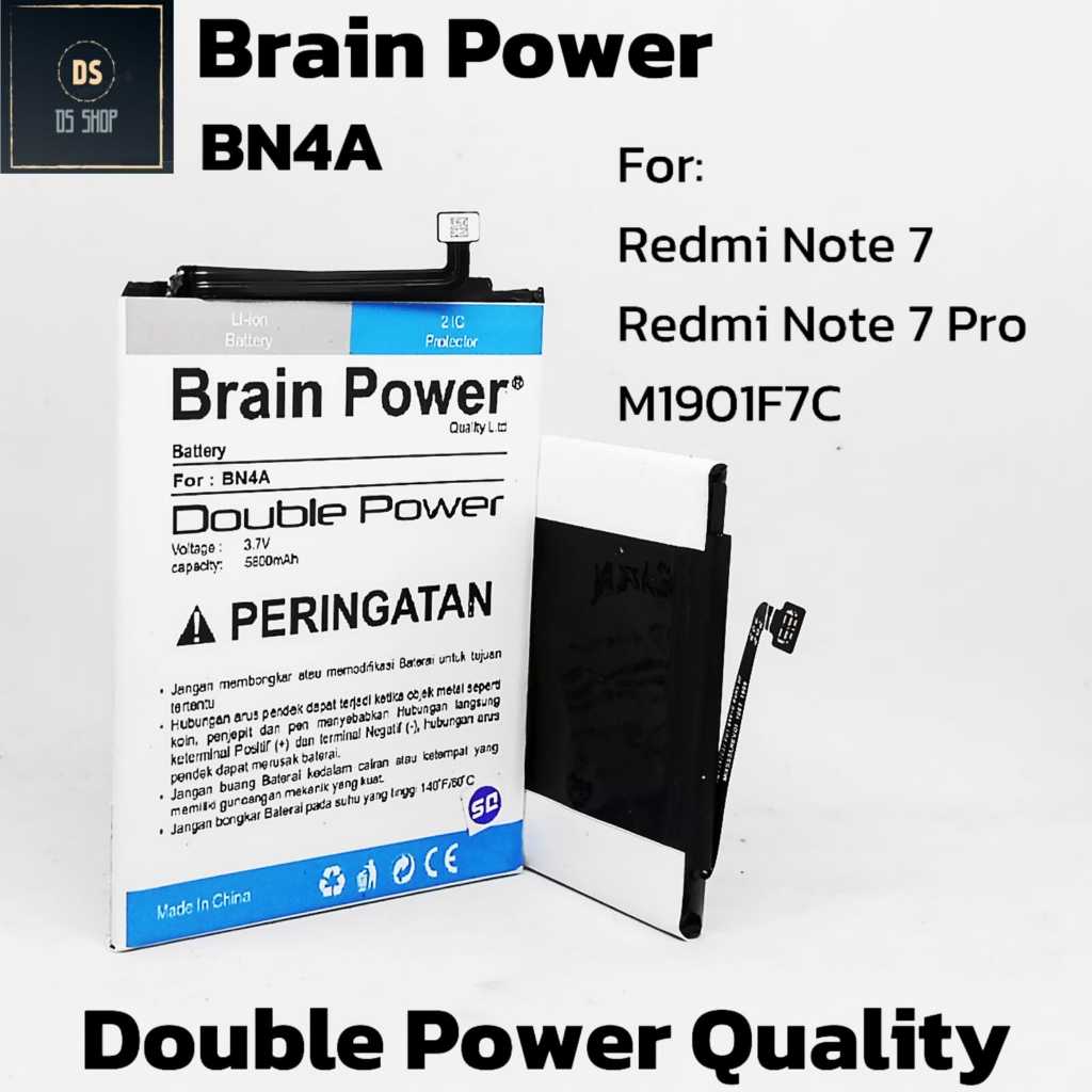 Baterai HP BN4A BN 4A BN-4A For Xiaomi Redmi Note 7 / Note 7 Pro M1901F7C Battery Batre Double Power