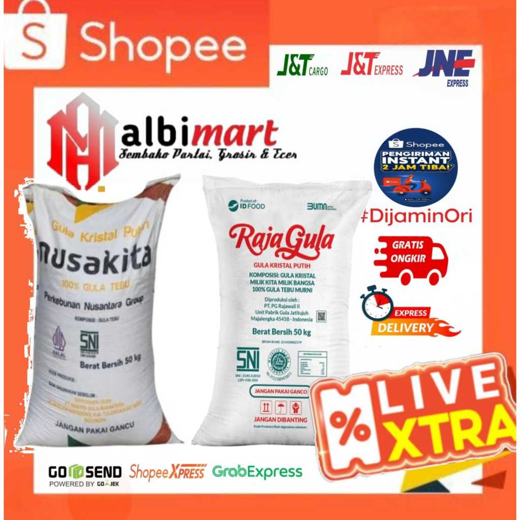 GULA LOSS NUSAKITA 50kg & RAJA GULA 50kg