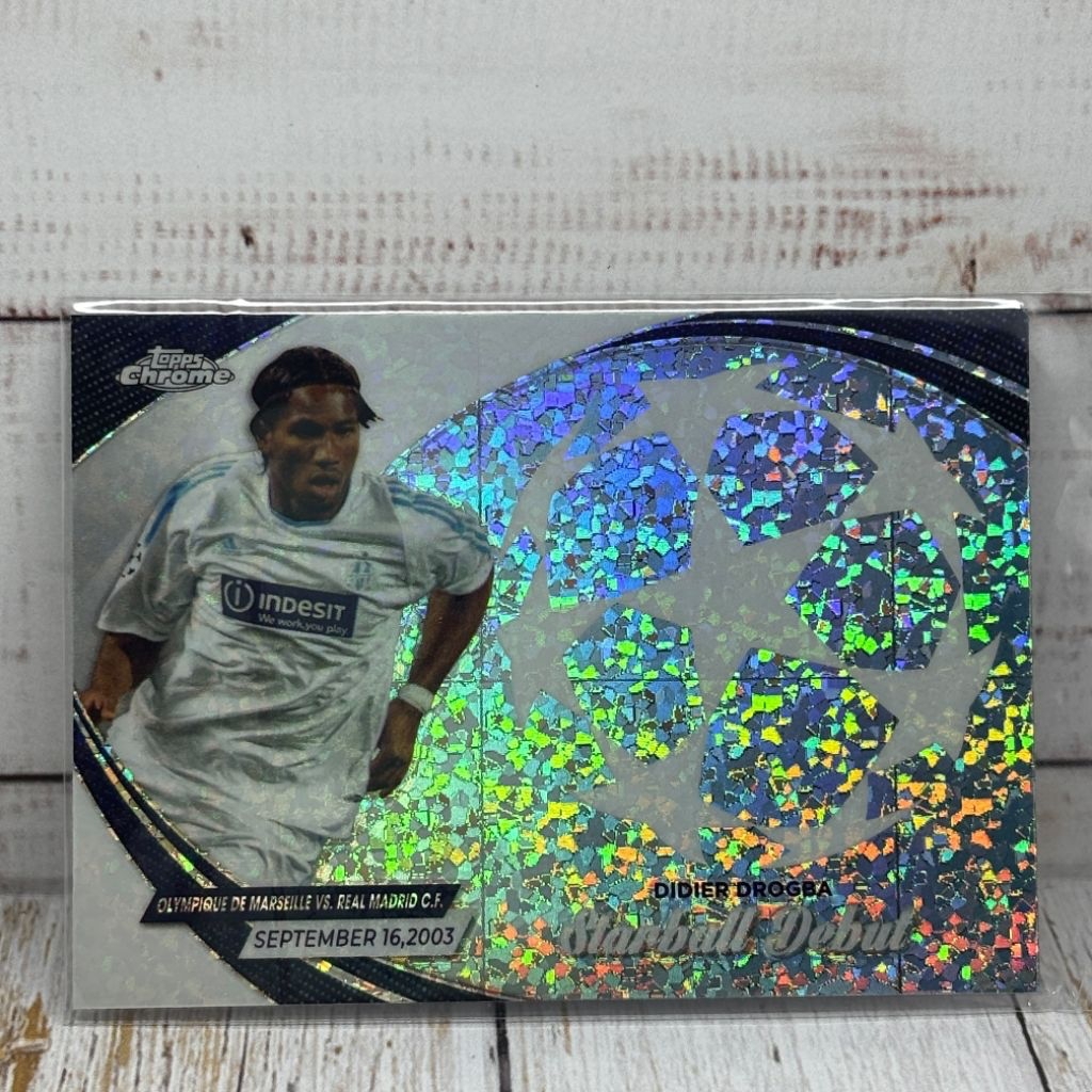 Kartu Bola Drogba Starball Debut Marseille Topps Chrome Original