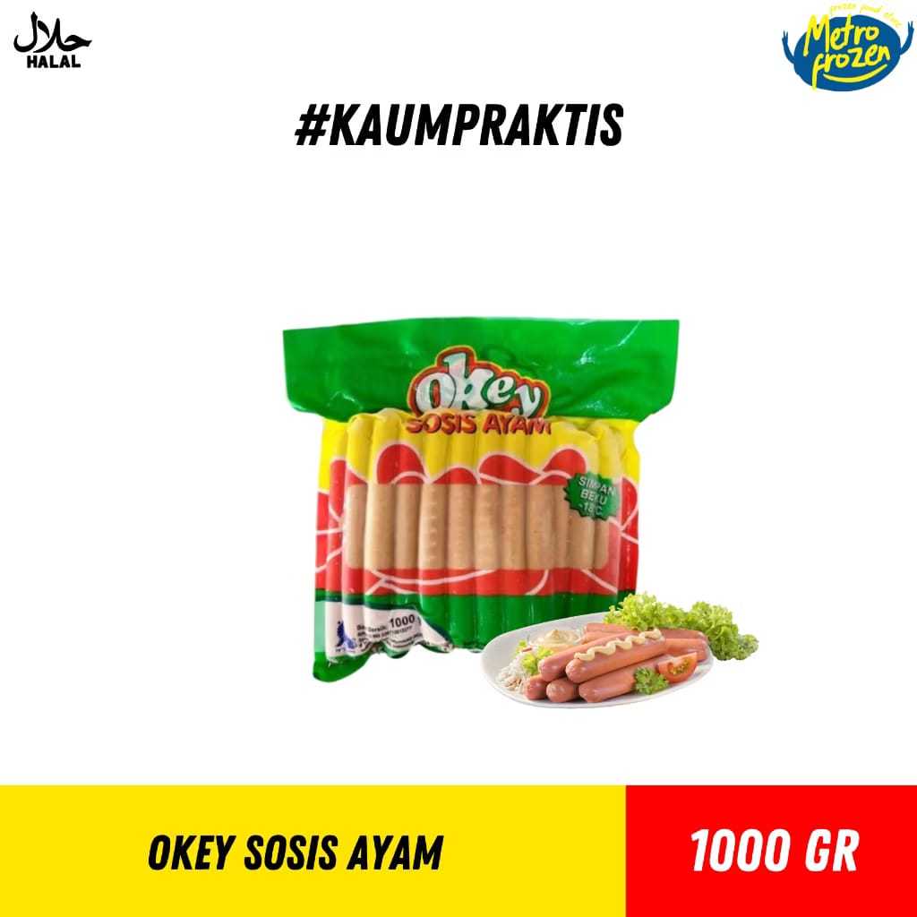 OKEY Sosis Ayam //sosis ayam 500gr //sosis ayam 1kg //sosis goreng hemat