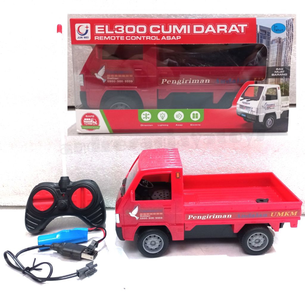 Mobil RC Pick Up Remote Control Mobil EL300 Baterai Cas Nyala Lampu no J11