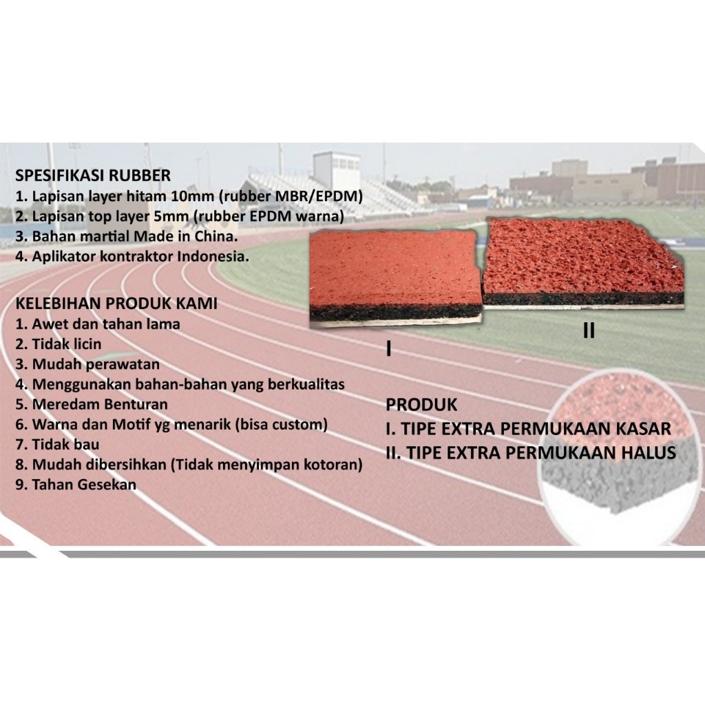 Rubber Flooring playground jogging track Outdoor