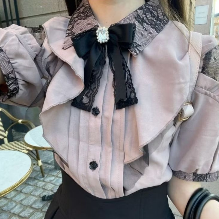 Jirai Kei Blouse Grey Pink Preloved Item Liz Lisa Dear My Love Rojita Dupe
