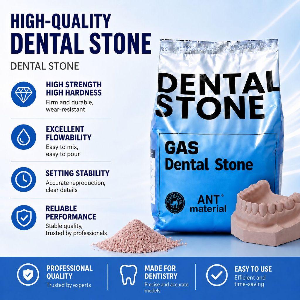 Dental Stone Gips Pink Gips Stone Bahan Cetak Plaster 1kg