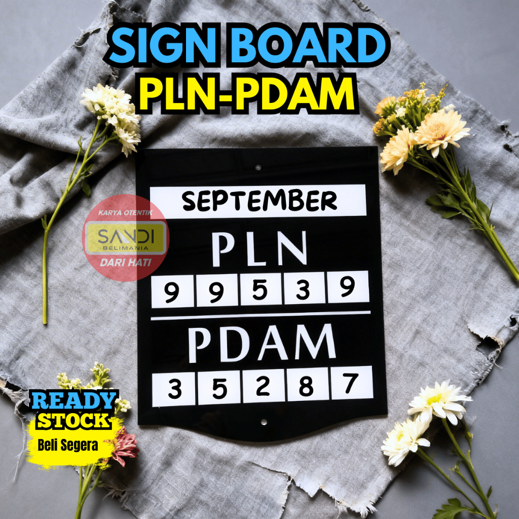 PAPAN PDAM & PLN | PAPAN CUSTOM AKRILIK