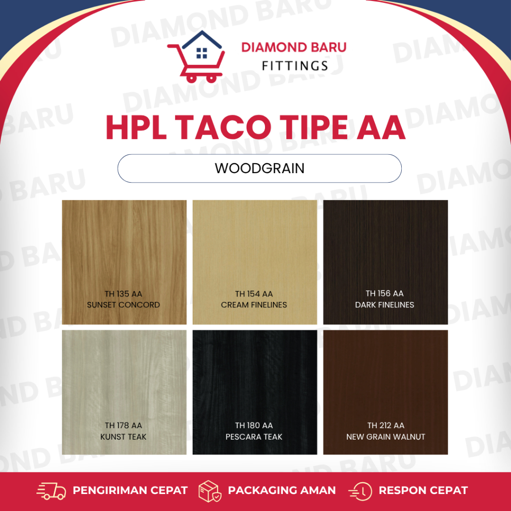 HPL TACO TIPE AA WOODGRAIN Pelapis Furniture dan Interior