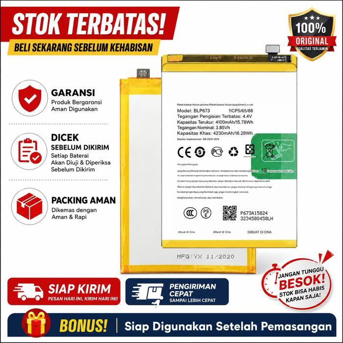 BATERAI BATRE HP OPO A3S A5S A7 / A12 2020 A31 2020 MODEL BLP673 ORIGINAL