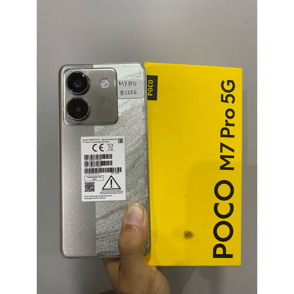 poco m7pro 5g ram 8/256 second bekas