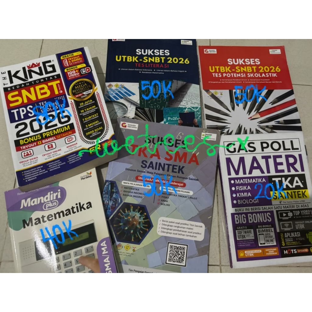 buku snbt & mate erlangga preloved
