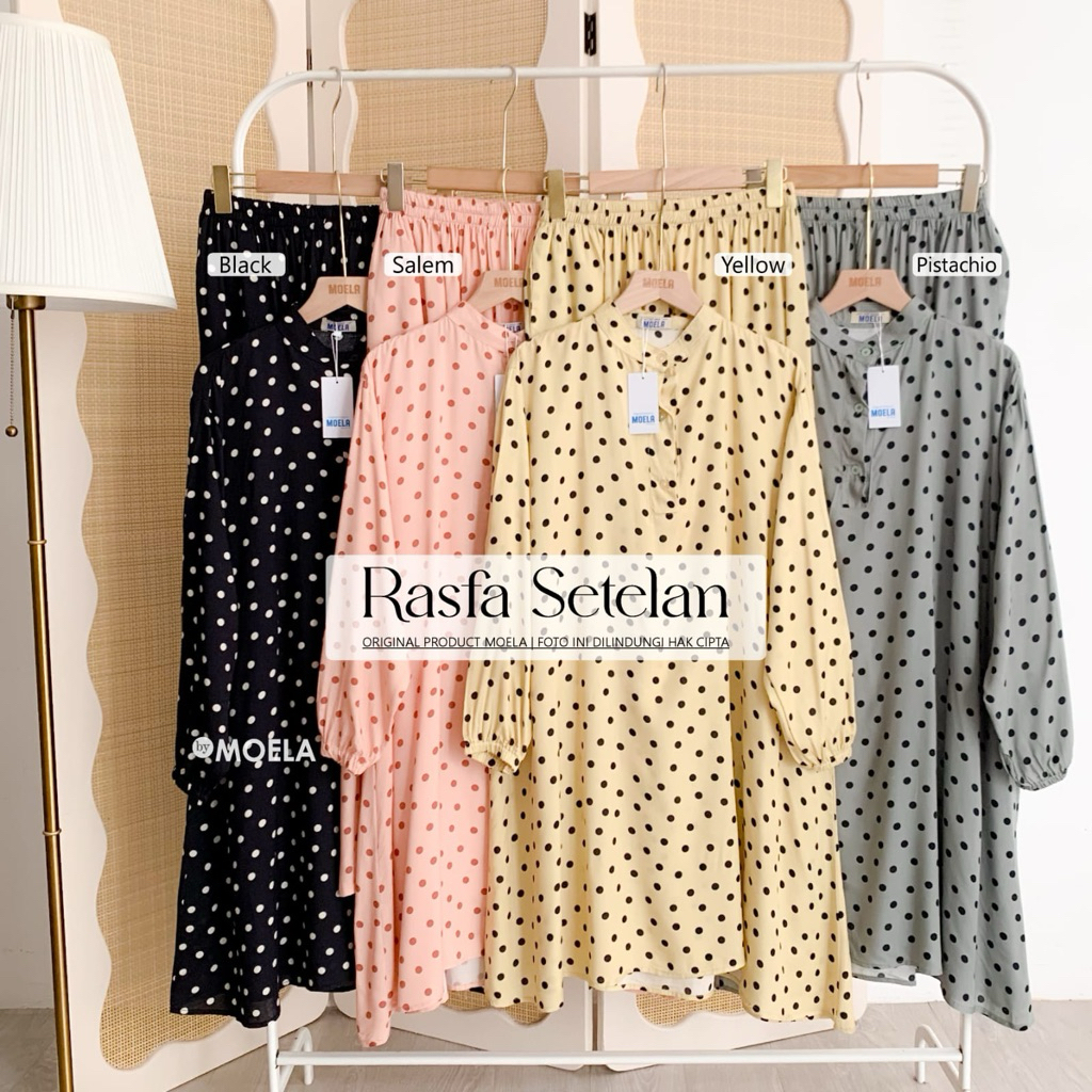 TORFI SET BY MOELA SET TUNIK MOTIF FLOWERY MIX KULOT POLOS
