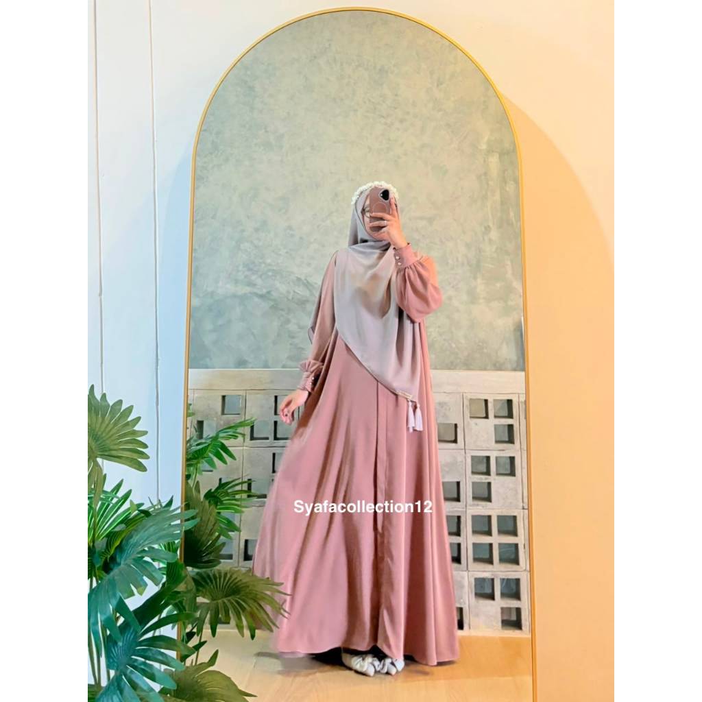 Syafacollection Mazaya Abaya Marbella Silk Anti UV  Dress Muslim Umroh Haji