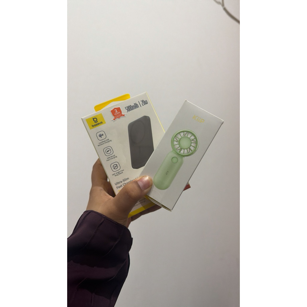 Baseus Nomos Magnetic Power Bank Qi2 45W 10000mAh Hitam Abu