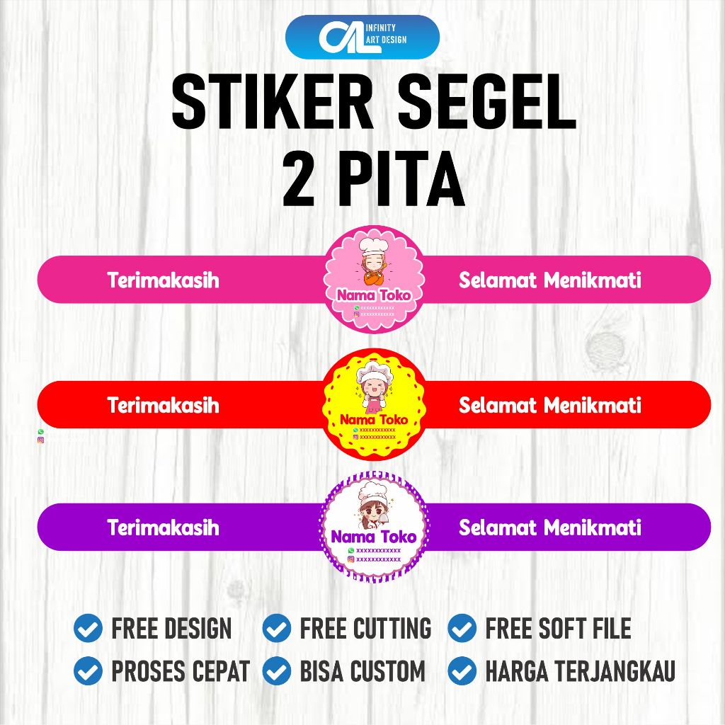 STIKER SEGEL / STIKER SEGEL 2 PITA / STIKER SEGEL TOPLES / STIKER SEGEL BOTOL / STIKER SEAL