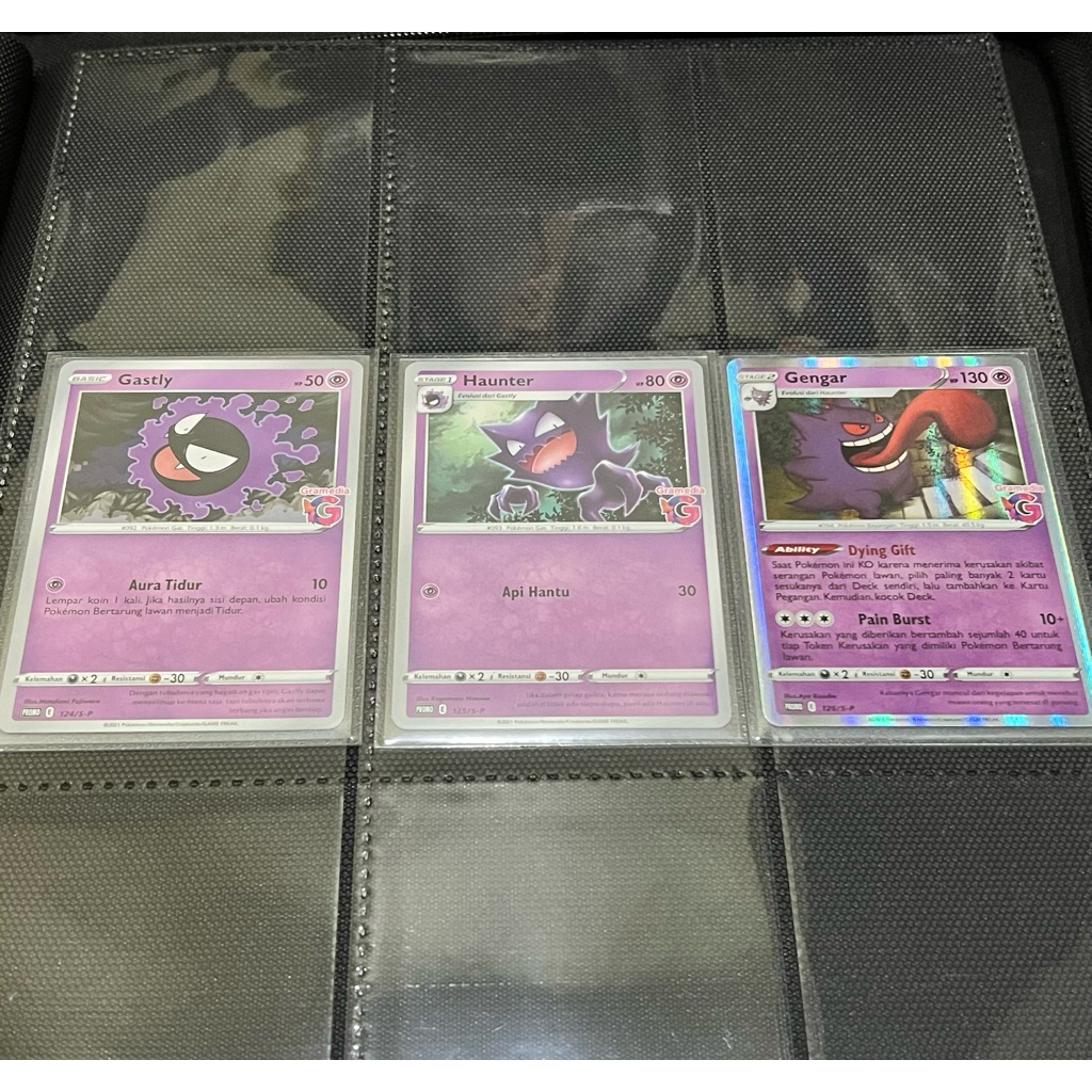 kartu pokemon promo gramedia evoline gastly haunter gengar