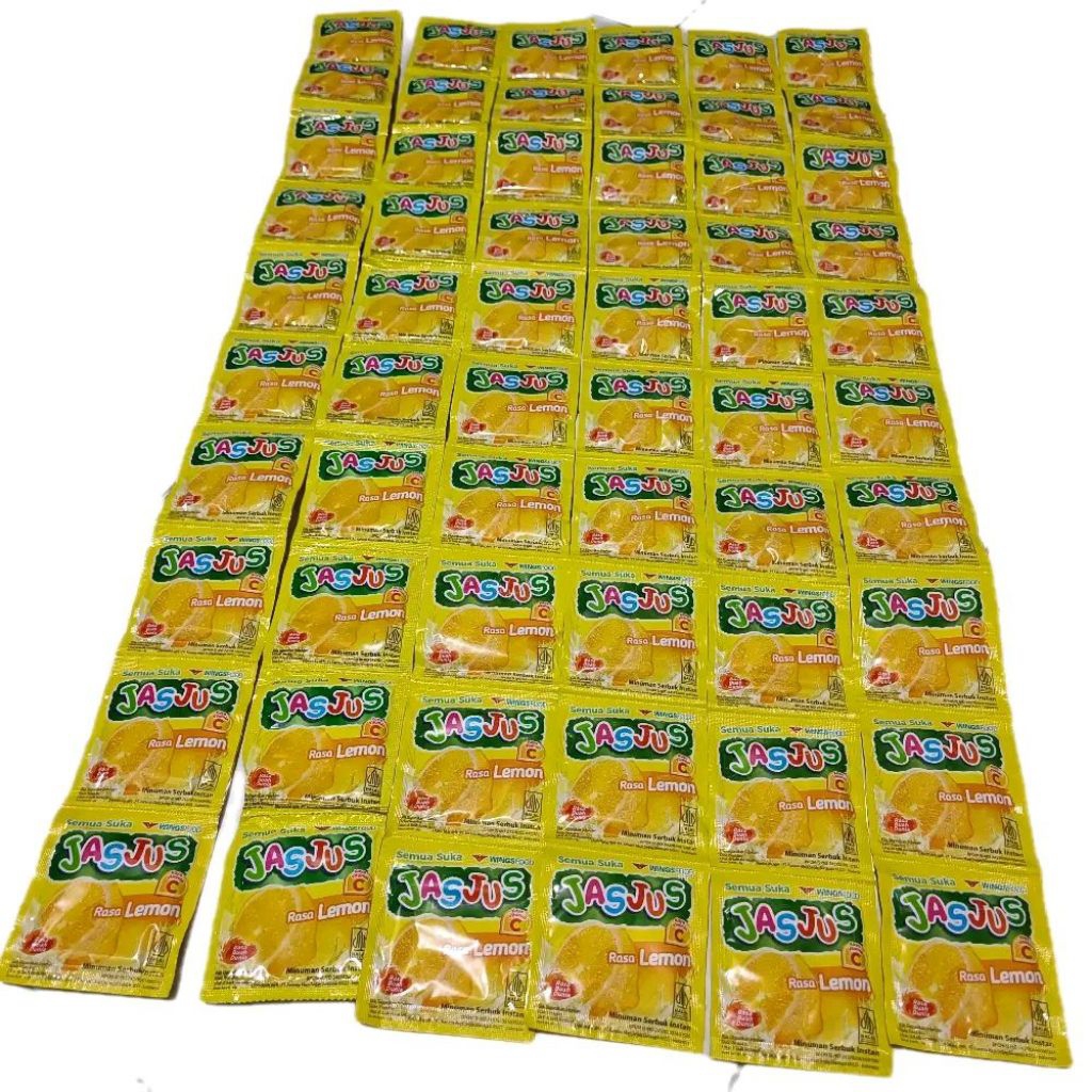 [PAKET 6 RENCENG TOTAL 60 SASET] JASJUS RASA LEMON Minuman Serbuk Instan Kemasan Sasetan 6gr