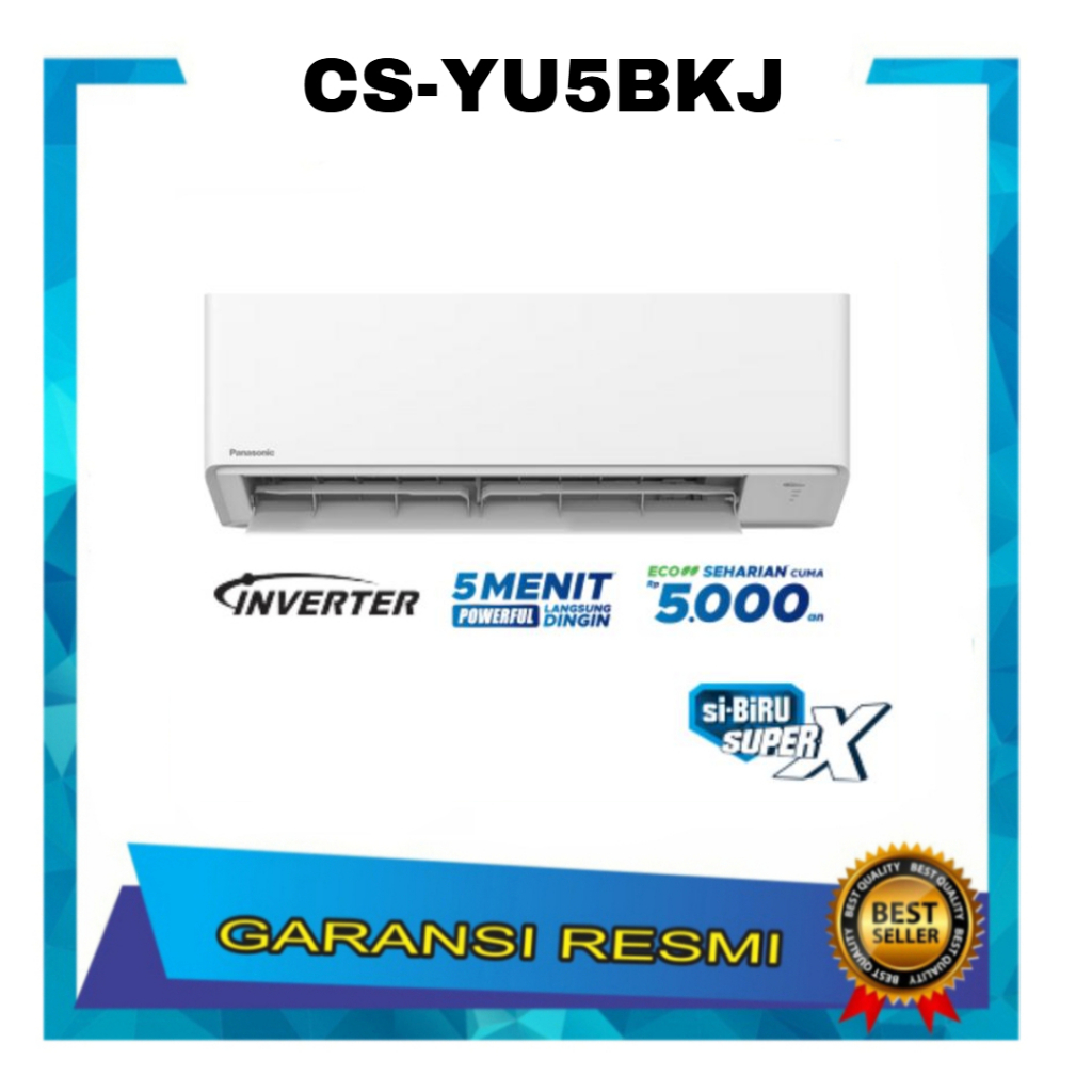 PANASONIC CS-YU5BKJ AC Split Ecolite Standard Inverter Si-BiRu R32 0.5PK - CS/CU-YU5BKJ-Unit only