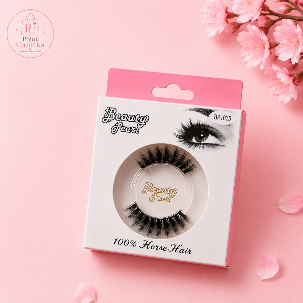 Bulu Mata Palsu Eyelash Beauty Pearl BP1025 100% Horse Hair Natural Tebal Lentik Eyelashes Handmade 