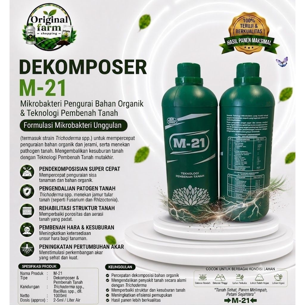 1 Liter M-21 - Dekomposer Super Cepat Plus Trikoderma