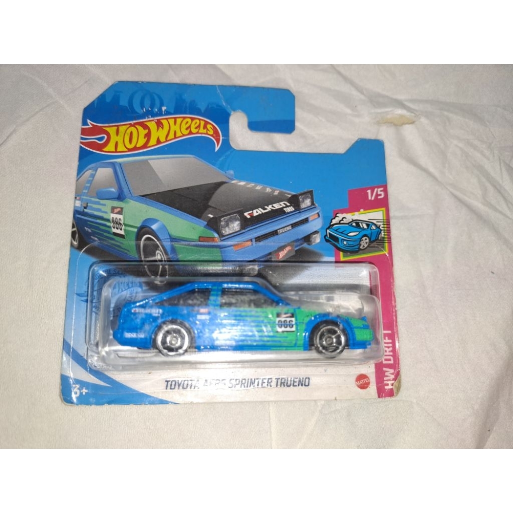 hotwheels toyota ae86 sprinter trueno falken short card