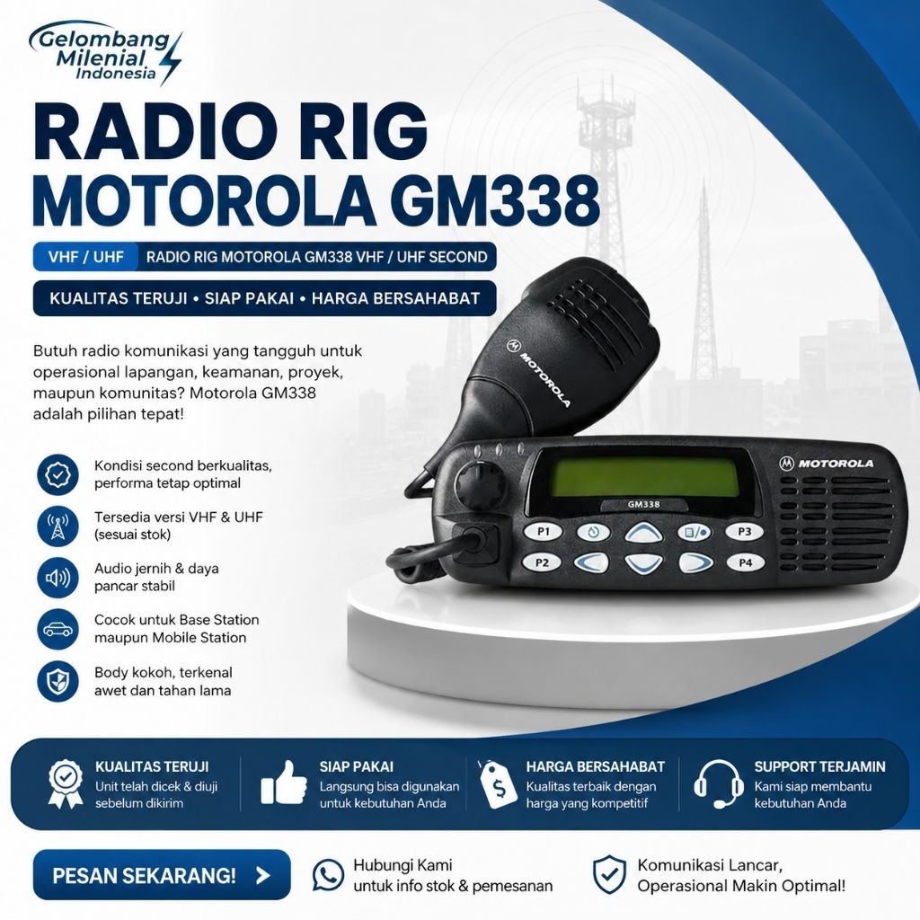 RADIO RIG MOTOROLA GM338 VHF