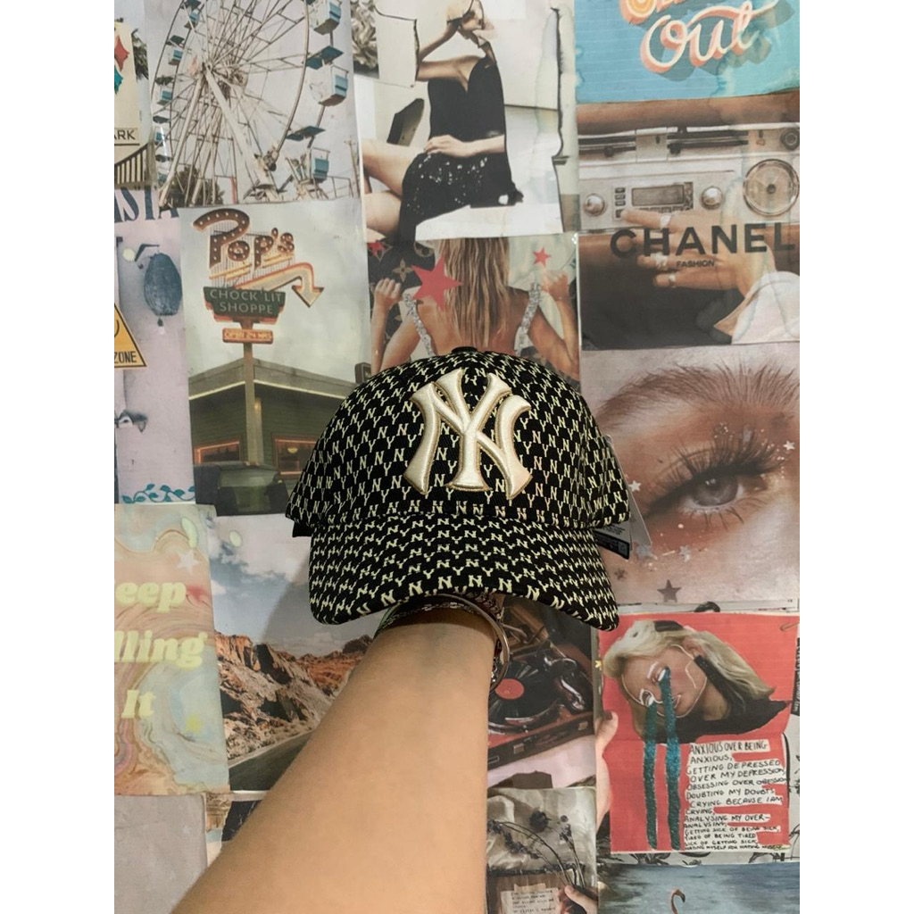 topi mlb ny monogram