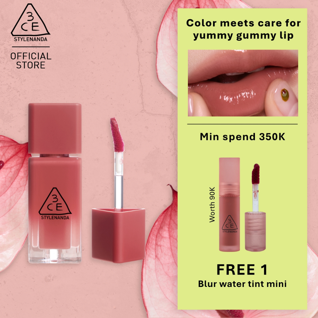 [HOT FROM SEOUL] 3CE Gummy Oil Tint - Non-Sticky Oil Shine Glow Hydrating & Weightless 4g Moisturizi