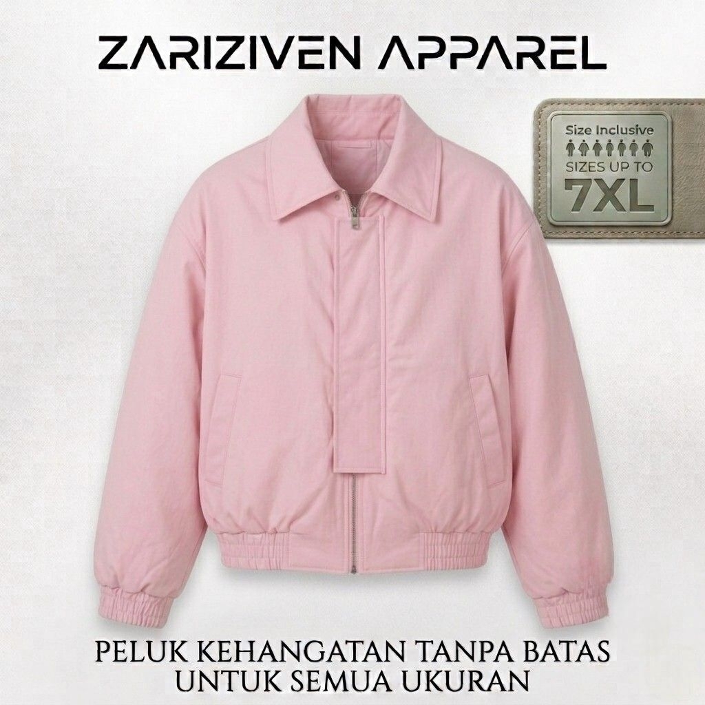 Zariziven Harrington Jacket Original - Jaket Windbreaker Polos Pria Wanita (Size M-7XL)