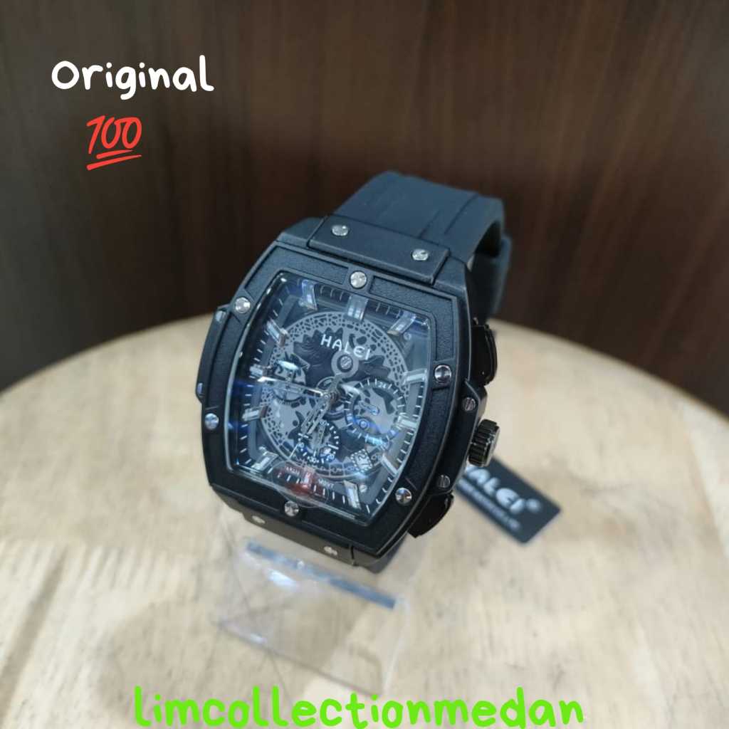 Jam Tangan Pria HALEI Petak Original Krono Aktif