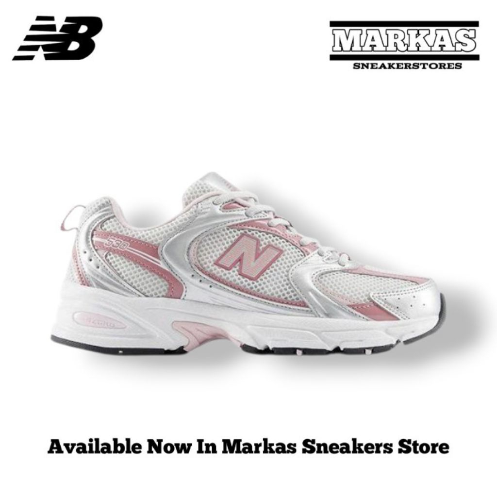 SEPATU NB 530 WHITE/PINK CASUAL WANITA