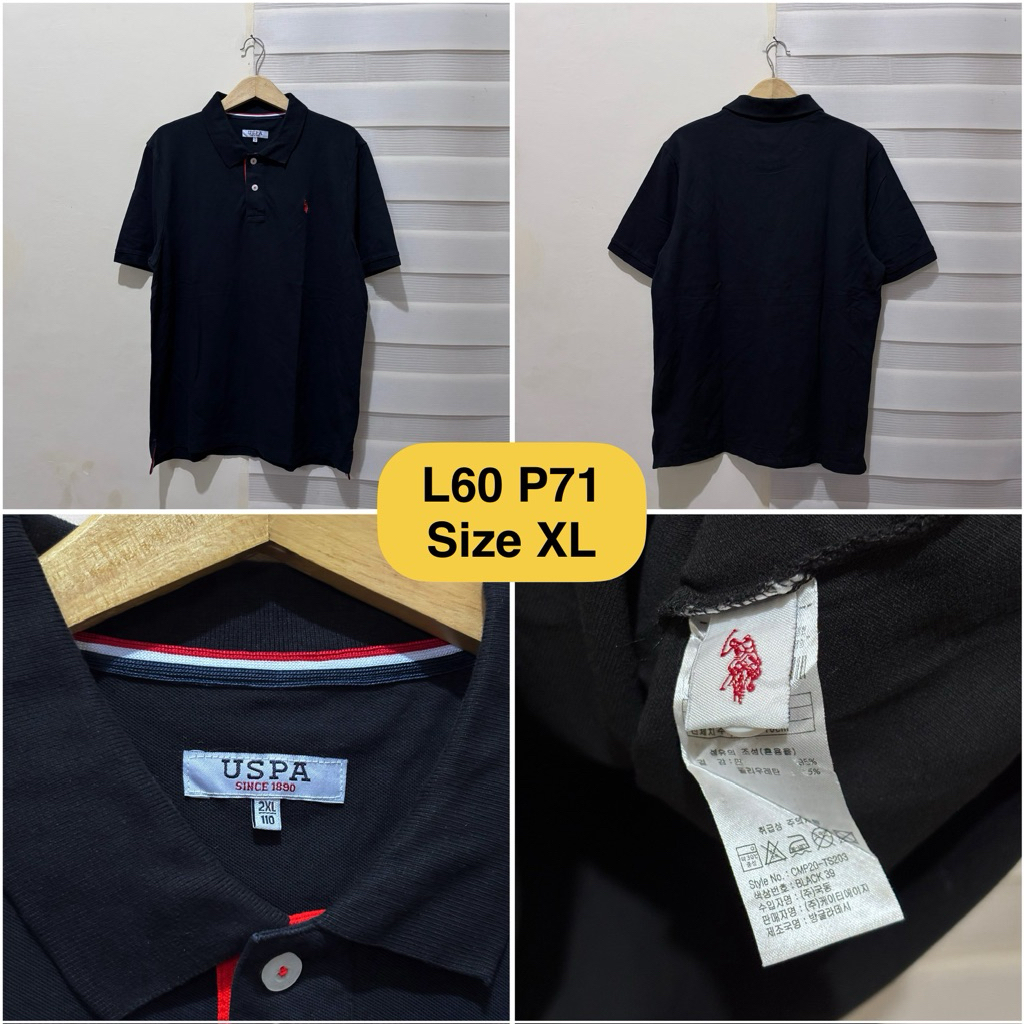 Poloshirt USPA Hitam Original