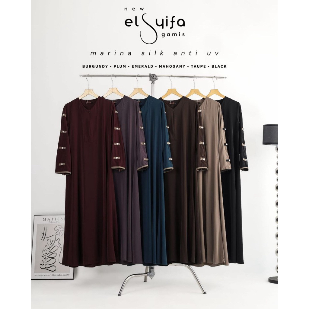 Gamis Elsyifa by Geraimika Gamis Muslimah Premium Elegan Busui Friendly Dress Syari Wanita (gamis sa