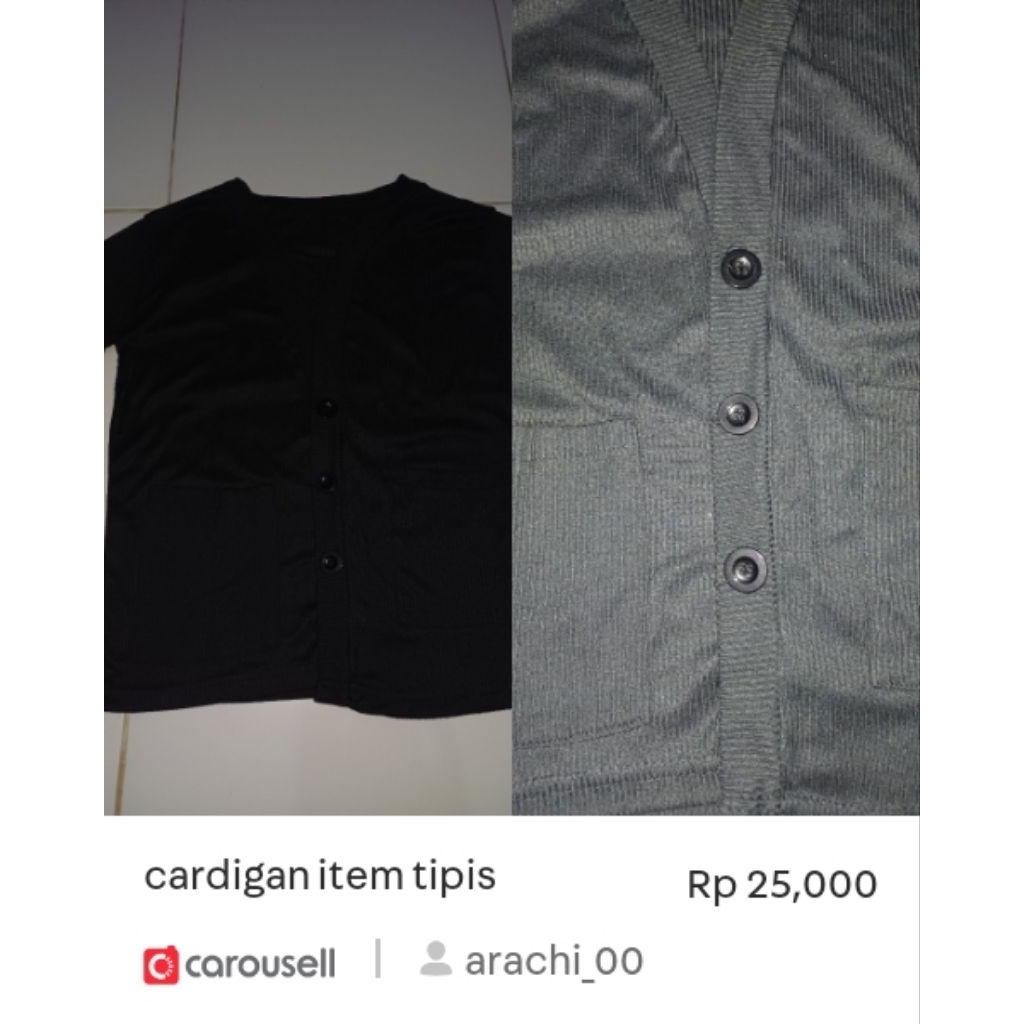 cardigan item tipis