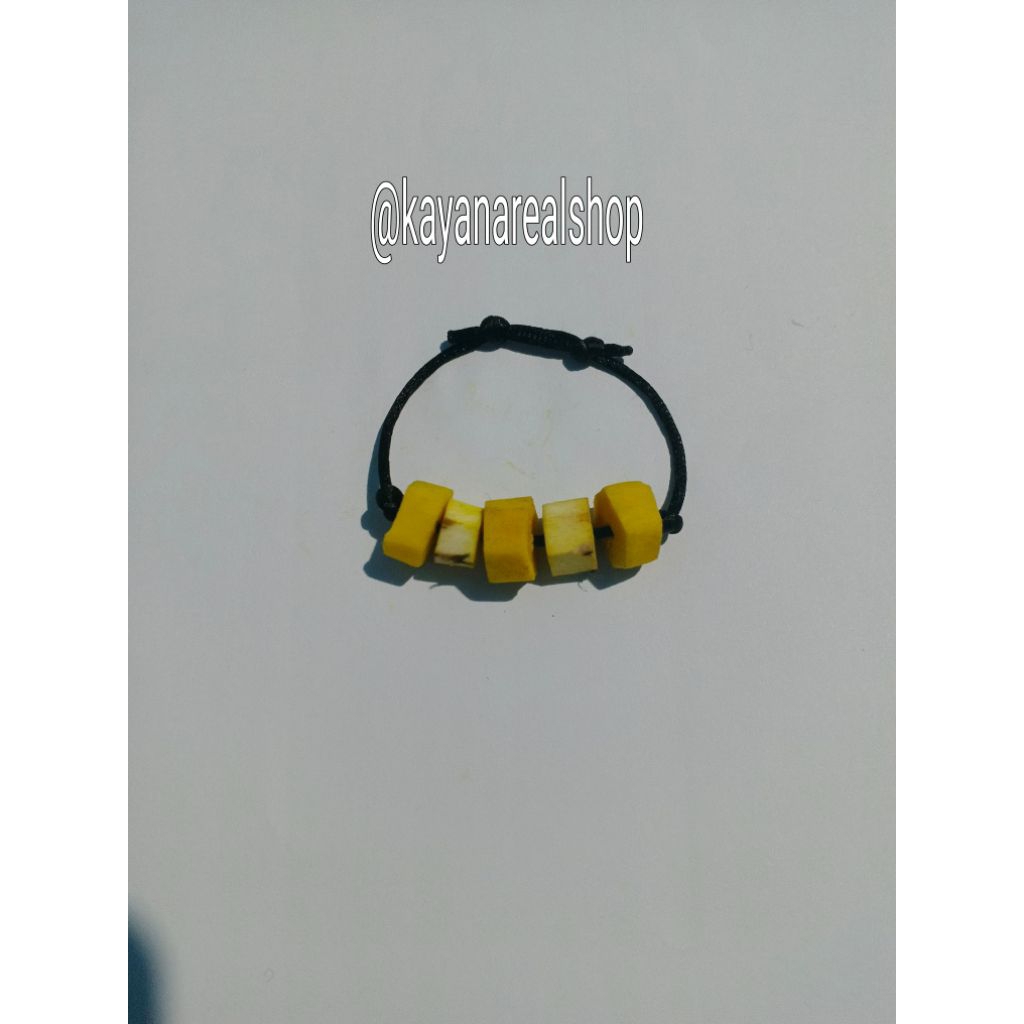 gelang delingo bangle 5 butir tali hitam