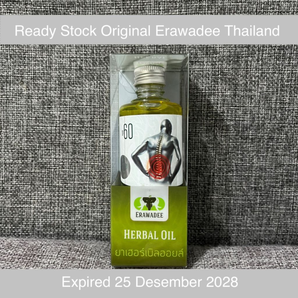 Erawadee 60 Herbal Oil Original Erawadee Thailand / Erawadee No. 60 85 ml Herbal Spray Semprotan Med