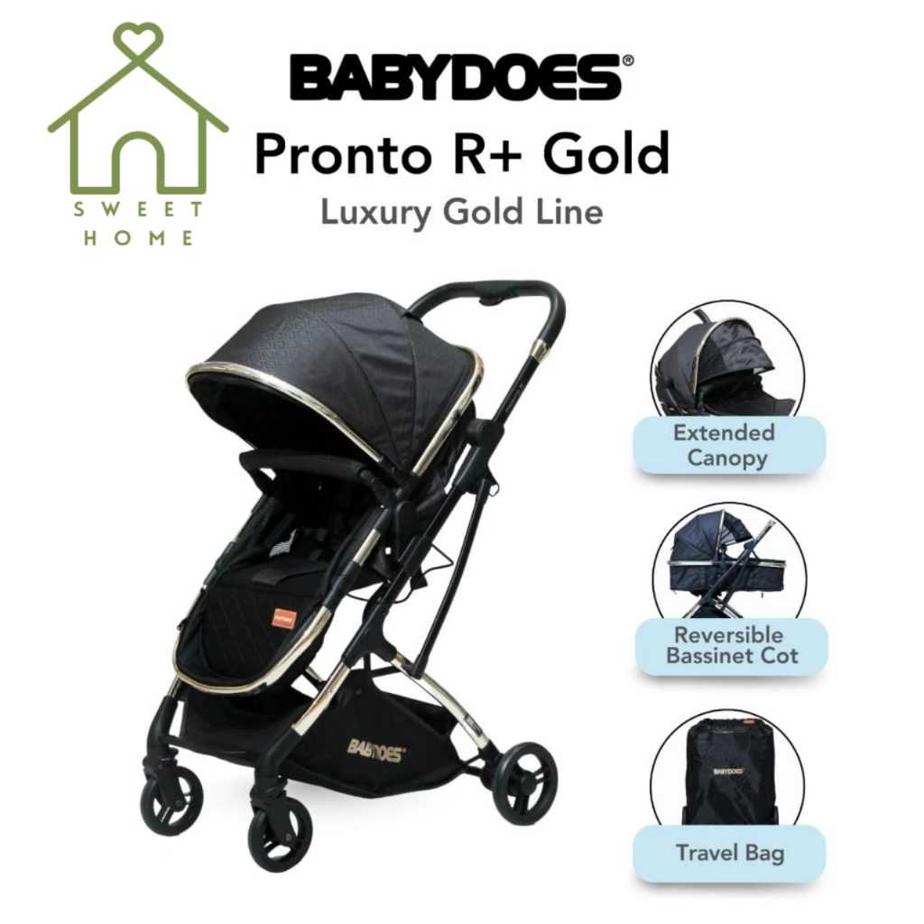 Baby Does Stroller Pronto R+ Gold / Kereta Dorong Bayi